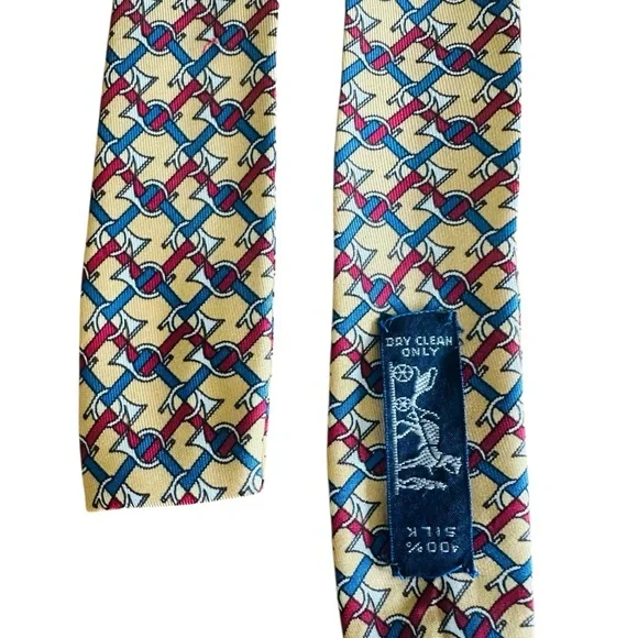 Silk Patterned Yellow Twilly Scarf - Women Accessories - Picture 2 of 5